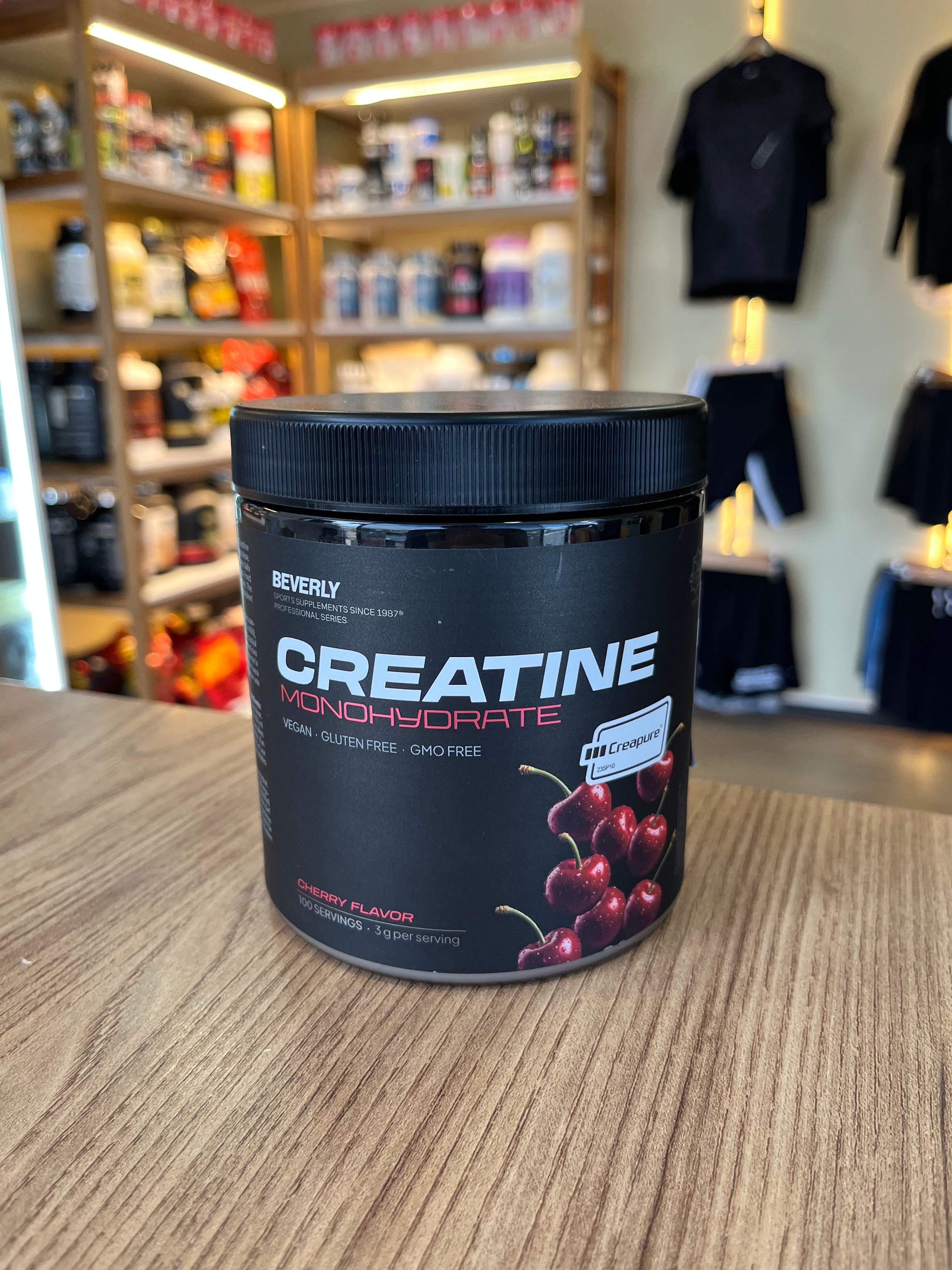 Creatine Monohydrate Creapure Beverly 300g Sabor Cereza